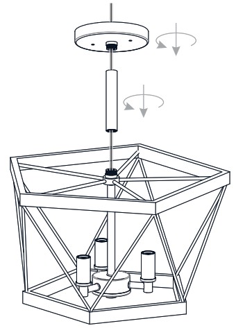 QUOIZEL QSF5595AWN Wintergreen 15 Inch 3 Light Aged Walnut Semi Flush Mount - INSTALLATION 1