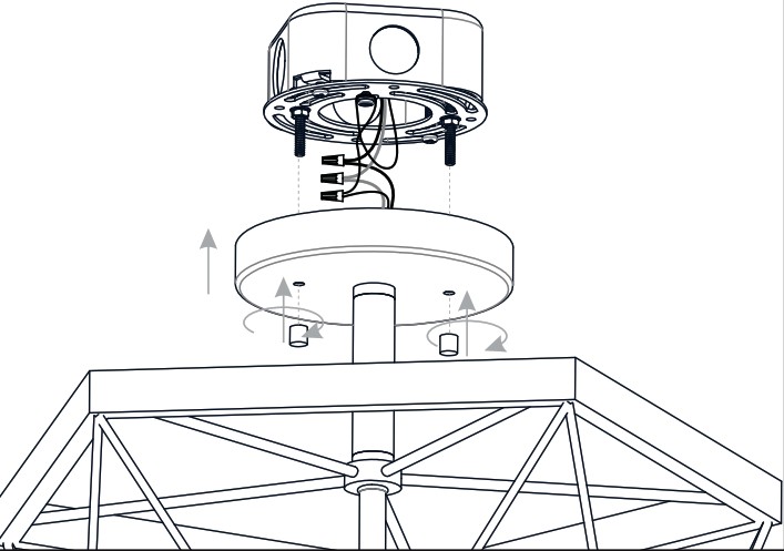 QUOIZEL QSF5595AWN Wintergreen 15 Inch 3 Light Aged Walnut Semi Flush Mount - INSTALLATION 4