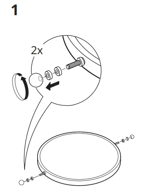 IKEA LASSBYN Table Mirror 17 cm - Overview 3