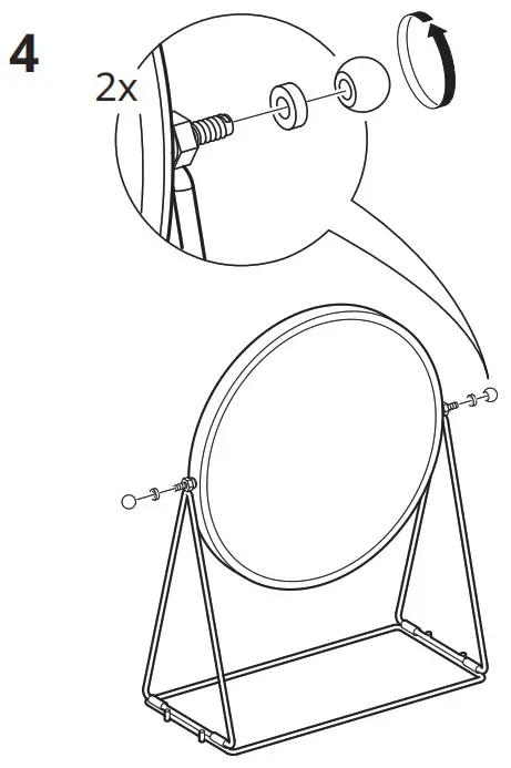 IKEA LASSBYN Table Mirror 17 cm - Overview 6