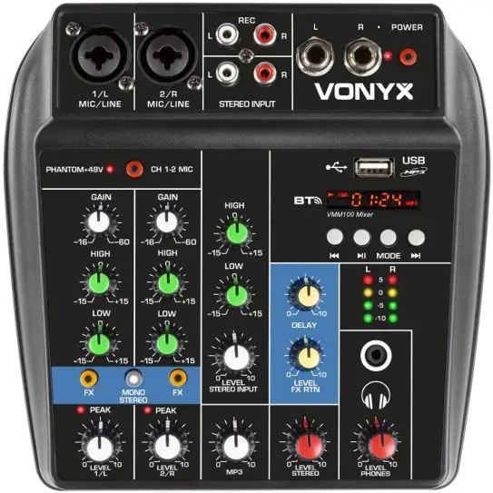 VONYX VMM100 PA Mixer with USB and Bluetooth