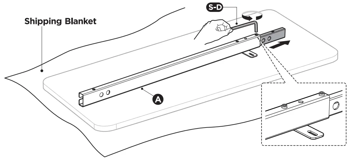 PrimeCables Cab N06 22D Manual Ergo Standing Desk Frame - fig 5