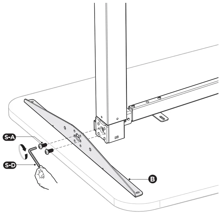 PrimeCables Cab N06 22D Manual Ergo Standing Desk Frame - fig 7