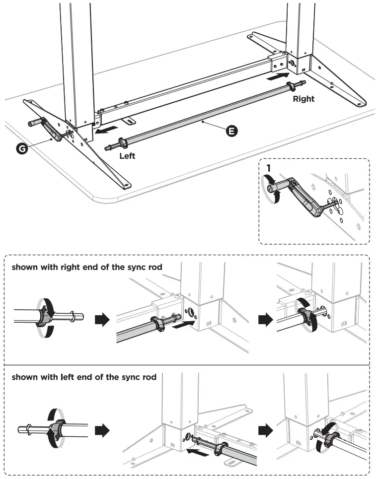 PrimeCables Cab N06 22D Manual Ergo Standing Desk Frame - fig 9