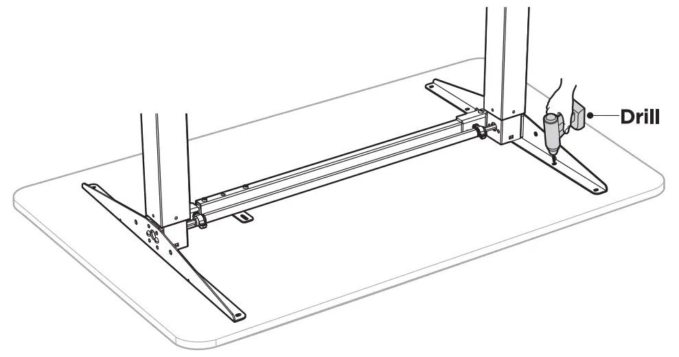 PrimeCables Cab N06 22D Manual Ergo Standing Desk Frame - fig