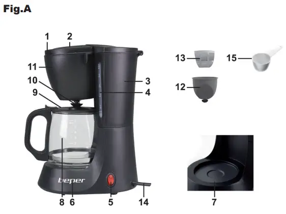 beper-BC.060-Drip-Coffee-and-Barley-Machine-fig-2