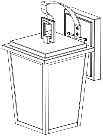 allen roth 81006 Airy 3-Light Outdoor Coal Lantern Wall Mount