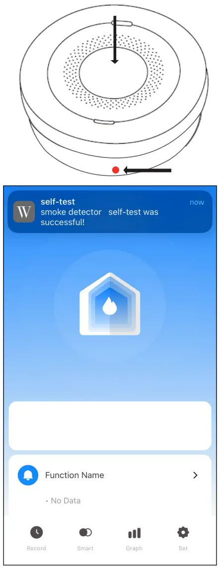 WASSERSTEIN SCO7CN Combination Smoke and Carbon Monoxide Alarm - Press the test button