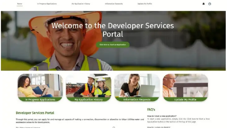 Urban Utilities Developer Services Portal - Figure 4