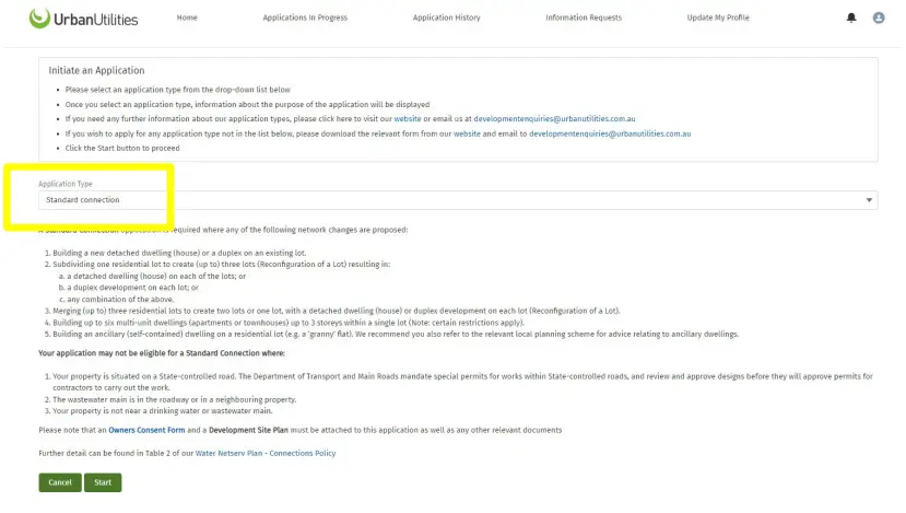 Urban Utilities Developer Services Portal - Figure 9