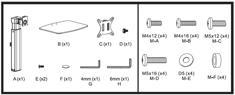 ACT-AC8331-Monitor-Arm-Gas-Spring-1-Screen-FIG-1