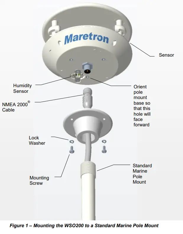 Maretron WSO200 Ultrasonic Wind or Weather Station - Fig 1