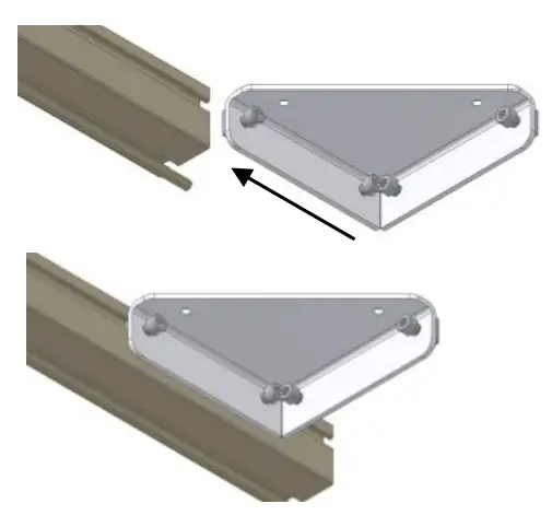 ROPOX FlexiManual Corner Wall Mounted Corner Frame - fitting