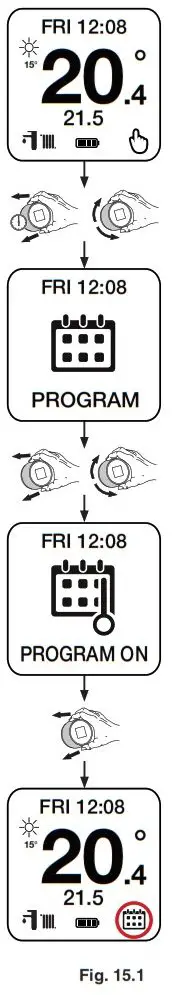 ALPHA Smartech Plus Intelligent WiFi Enabled Thermostat - AUTOMATIC OPERATION MODE