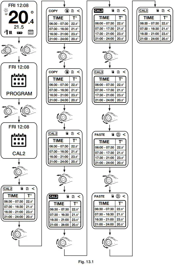 ALPHA Smartech Plus Intelligent WiFi Enabled Thermostat - CALENDAR COPY and PASTE FUNCTION