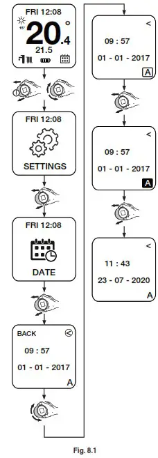 ALPHA Smartech Plus Intelligent WiFi Enabled Thermostat - DATE and TIME SETTING 1