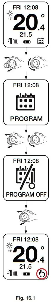 ALPHA Smartech Plus Intelligent WiFi Enabled Thermostat - MANUAL OPERATION MODE