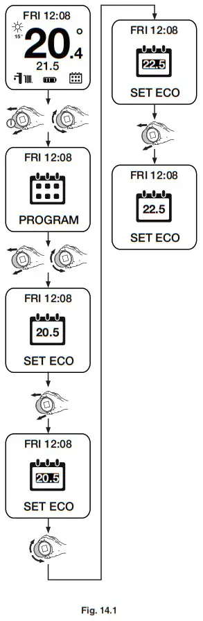 ALPHA Smartech Plus Intelligent WiFi Enabled Thermostat - SET ECO 1
