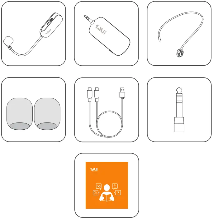 1Mii RT5301 UHF Wireless Microphone Headset - In the box