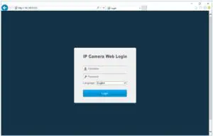 Camera’s Web Interface