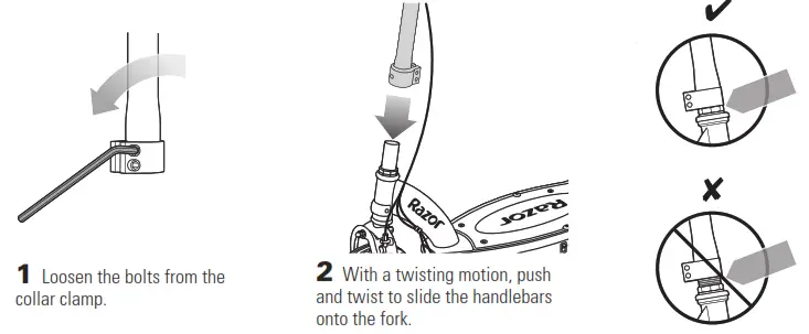 Attaching the Handlebars 1 and 2