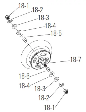 Rear wheel hardware sequence
