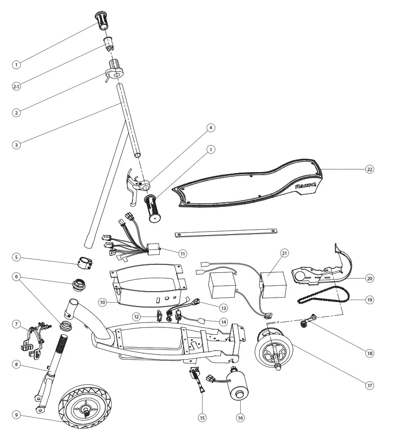 ELECTRIC SCOOTER PARTS