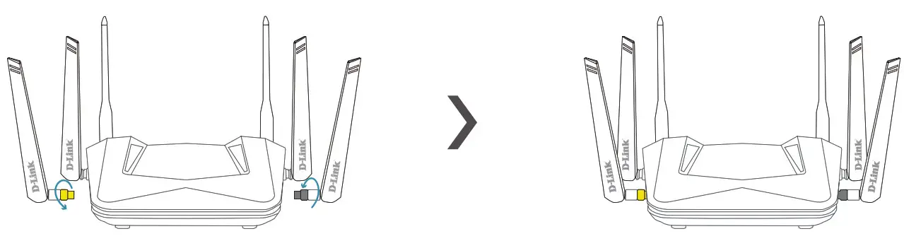 D-Link DIR-X4860 AX4800 Mesh Wi-Fi 6 Router - ANTENNA SETUP
