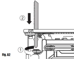 Wickes Cordless Jigsaw Owners - BLADE FITTING 2