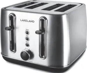 LAKELAND 63424 Stainless Steel 4-Slice Toaster