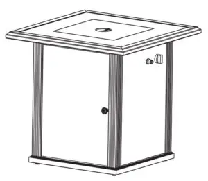 Sunvilla Verena Side Fire Pit Table