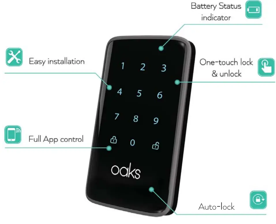 oaks 3 Smart Sleek Secure Lock - fig 7