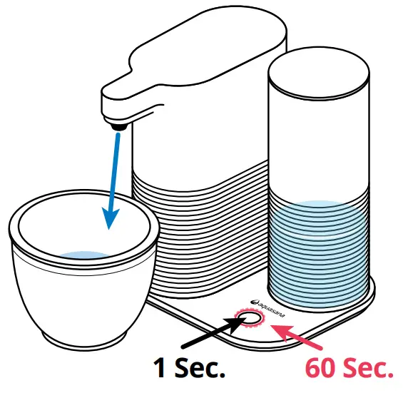 aquasana AQ CWM2 B Countertop Water Filter Clean Water Machine - hold dock button