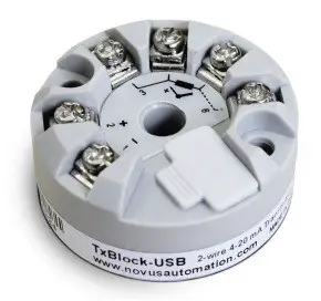 NOVUS TxBlock-USB Heat Mounted Temerature Transmitter