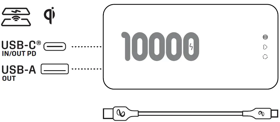 InfinityLAB INSTANTGO 10000 mAh Wireless Power Bank 1