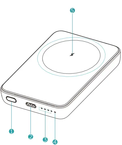 Shenzhen Qianwen Electronics W11 Magnetic Wireless Power Bank FIG1
