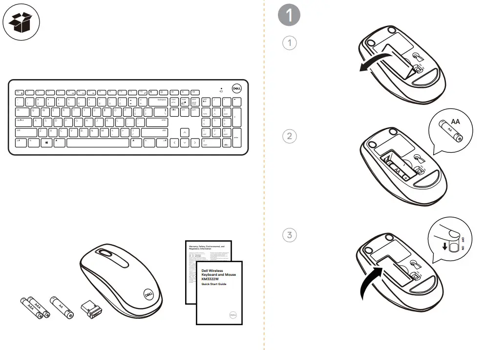 DELL KM3322W Wireless Keyboard and Mouse - fig1