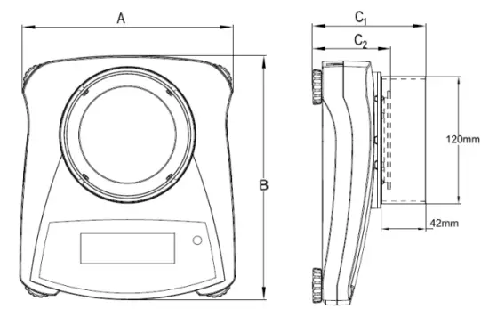 OHAUS NV123 Navigator Series Portable Precision Balances - Drawings 2