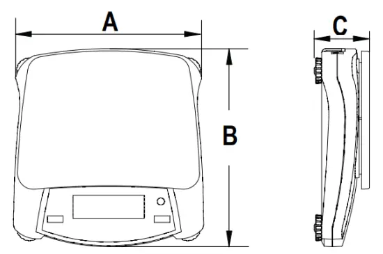 OHAUS NV123 Navigator Series Portable Precision Balances - Drawings
