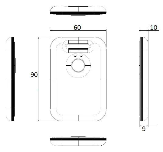 avalue Technology UB T100 UWB Tag Tracker - System Dimensions