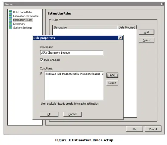techedge BreakEstimator Software - Estimation Rules
