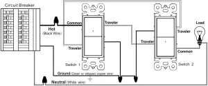 STEP 3 - 3 Way Switch Wiring Diagram - 1