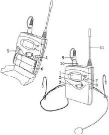 XTUGA IEM1200 - Bodypack 1