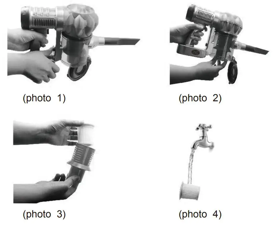 SCA 12V Rechargeable Handheld Vacuum Cleaner Instruction Manual - Cleaning and Maintain