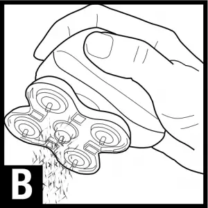 CLEANING YOUR SHAVER - B