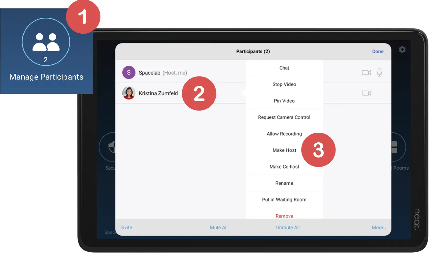 How to Manage Participants and Change Hosts