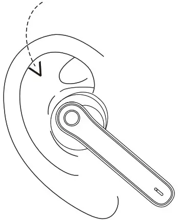 MICCELL M12 TWS Wireless Bluetooth Earbuds - Wearing method 2