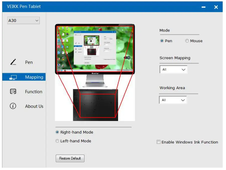 VEIKK A30 Graphic Pen Tablet - figure 11