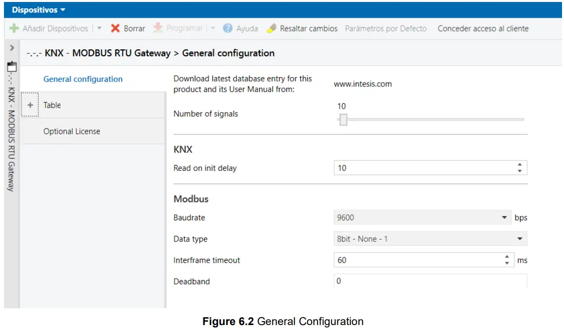 Intesis KNX Modbus RTU Master General Configurationv