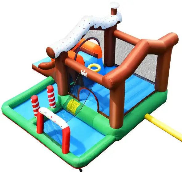 HONEY JOY TOPB003232 Snow Bounce House Inflatable Bouncer Jump Climbing Slide